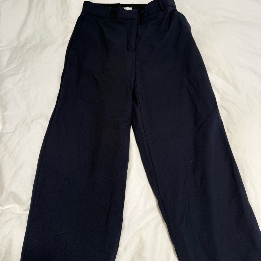 Aritzia Navy Babaton Agency Cropped Pants